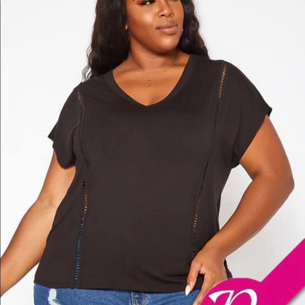 PLUS TOP with Crochet Detail